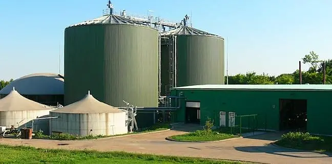 A biogáz előállító üzem kívülről